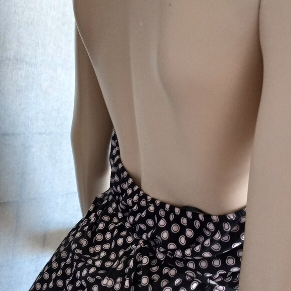 Nwt $125 MICHAEL Michael Kors Twisted Halter Neck Polka Dot Dress Sz L - Picture 6 of 9